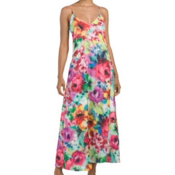 Nicole Miller Dresses & Skirts - 🆕️Nicole Miller Watercolor Floral Print Maxi Dress